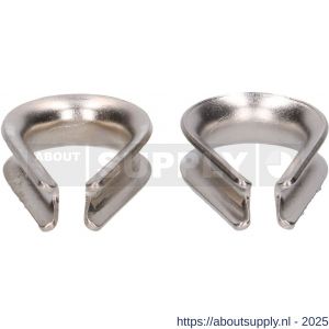 QlinQ puntkous 8 mm groef RVS set 2 stuks - S40850311 - afbeelding 2