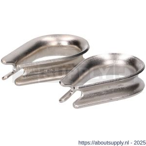 QlinQ puntkous 8 mm groef RVS set 2 stuks - S40850311 - afbeelding 3