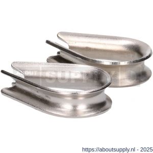 QlinQ puntkous 8 mm groef RVS set 2 stuks - S40850311 - afbeelding 4