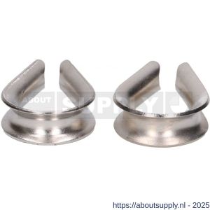 QlinQ puntkous 8 mm groef RVS set 2 stuks - S40850311 - afbeelding 5