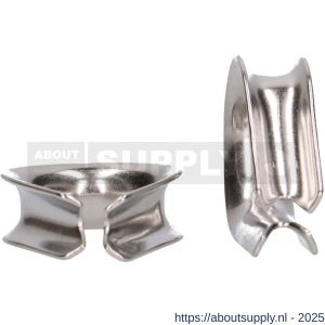 QlinQ puntkous 10 mm groef RVS set 2 stuks - S40850312 - afbeelding 2