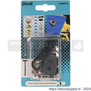 QlinQ drukknoop 13 mm vernikkeld met tool - S40850992 - afbeelding 1