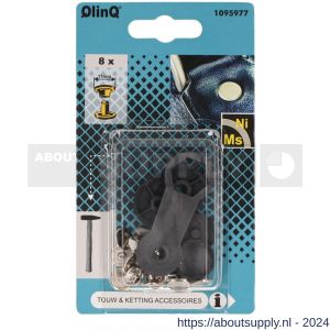 QlinQ holniet 11 mm vernikkeld met tool set 8 stuks - S40850075 - afbeelding 1