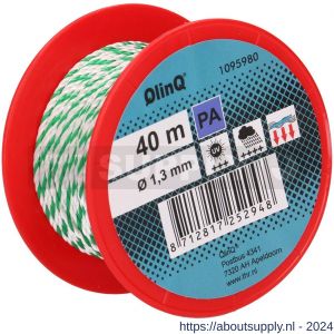 QlinQ multikoord polyamide 1.3 mm gedraaid rood-wit 40 m rol - S40850151 - afbeelding 3