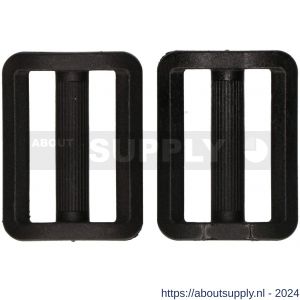 QlinQ textielbandspanner 25 mm zwart set 4 stuks - S40851039 - afbeelding 3