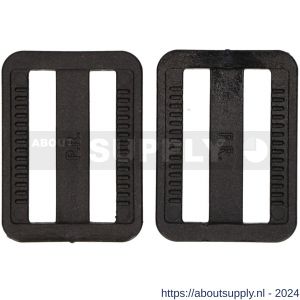 QlinQ textielbandspanner 25 mm zwart set 4 stuks - S40851039 - afbeelding 4