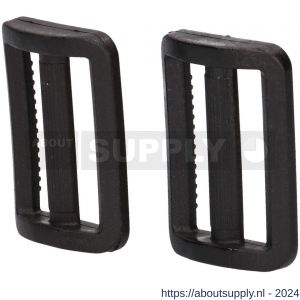 QlinQ textielbandspanner 25 mm zwart set 4 stuks - S40851039 - afbeelding 6