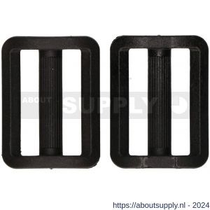 QlinQ textielbandspanner 40 mm zwart set 2 stuks - S40851040 - afbeelding 1