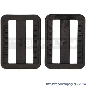 QlinQ textielbandspanner 40 mm zwart set 2 stuks - S40851040 - afbeelding 2