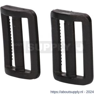 QlinQ textielbandspanner 40 mm zwart set 2 stuks - S40851040 - afbeelding 4