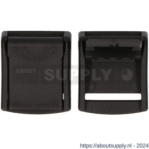 QlinQ textielbandklemsluiting 25 mm zwart set 2 stuks - S40851036 - afbeelding 1
