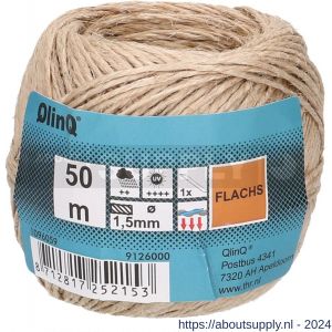 QlinQ bindtouw vlas 1.5 mm 50 m rol - S40850136 - afbeelding 1