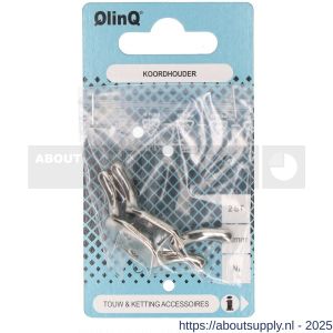 QlinQ koordhouder 50 mm messing vernikkeld set 2 stuks - S40850205 - afbeelding 1