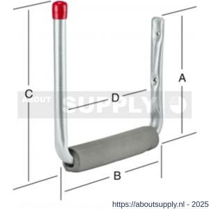 QlinQ surfplankhaak 200x216x248 mm verzinkt - S40851076 - afbeelding 2