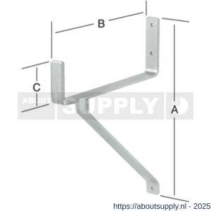 QlinQ zware haak 350x250x80 mm verzinkt 100 kg - S40851016 - afbeelding 2