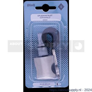 QlinQ knop sleutel oplegkastslot 7 mm vernikkeld - S40850923 - afbeelding 1