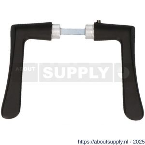 QlinQ deurkruk vlindermodel 117 mm aluminium zwart blister - S40850726 - afbeelding 1