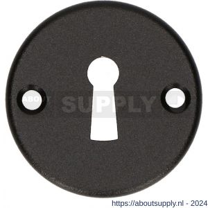 QlinQ sleutelgatplaat rond 50 mm aluminium zwart blister - S40850785 - afbeelding 1