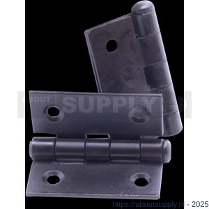 QlinQ scharnier 50x50 mm verzinkt zwart set 2 stuks blister - S40850477 - afbeelding 1