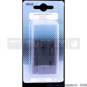 QlinQ scharnier 50x50 mm verzinkt zwart set 2 stuks blister - S40850477 - afbeelding 2
