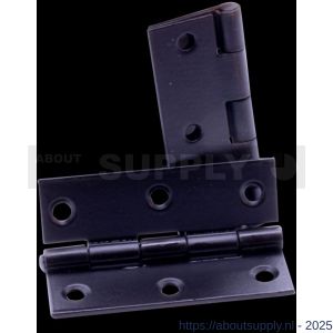 QlinQ scharnier 60x46 mm verzinkt zwart set 2 stuks blister - S40850481 - afbeelding 1