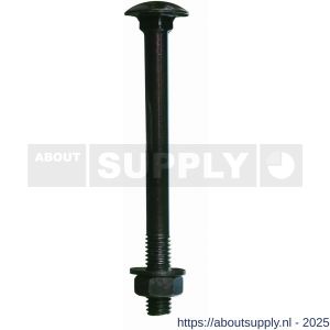 QlinQ Blackline slotbout DIN 603/555 M8x50 mm met afdekkap set 6 stuks - S40850060 - afbeelding 1