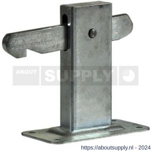 Herag deurvastzetter met vloerplaat 120x60 mm 2 mm verzinkt - S40882498 - afbeelding 1