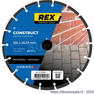 REX Construct diamantzaagblad 125 mm asgat 22.23 mm universeel - S40841275 - afbeelding 1