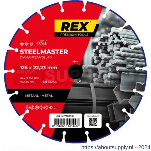 REX Steelmaster diamantzaagblad 125 mm asgat 22.23 mm metaal - S40841265 - afbeelding 1