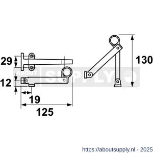 QlinQ klepraamsluiting RVS recht 125 mm - S40850825 - afbeelding 2