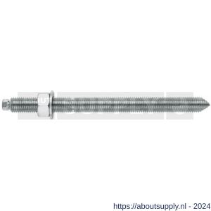 Index EQ-A2 draadstang met moer en ring voor chemisch anker M8x110 mm RVS A2 - S40900802 - afbeelding 1