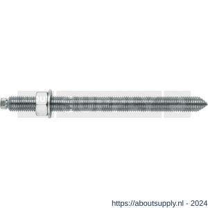 Index EQ-A4 draadstang met moer en ring voor chemisch anker M16x190 mm RVS A4 - S40900811 - afbeelding 1