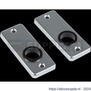 QlinQ patentrozet rechthoekig 83x34 mm elox aluminium set 2 stuks - S40850782 - afbeelding 1