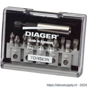 Diager Torsion bitset geleverd in koffer 12-delig Pozidriv PZ-Phillips PH-PL - S40877141 - afbeelding 1