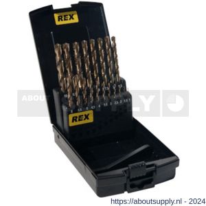 REX set SteelMaster HSS-Co DIN 338 19 delig in cassette - S40840045 - afbeelding 1
