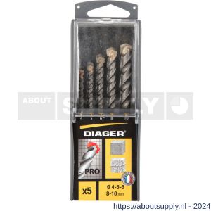 Diager Pro steenboorset 5 stuks 4-5-6-8-10 mm - S40877212 - afbeelding 3