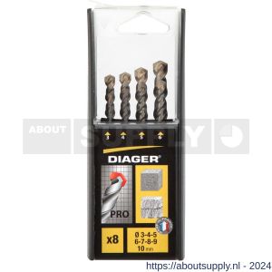 Diager Pro steenboorset 8 stuks 3-10 mm oplopend per 1 mm - S40877214 - afbeelding 3