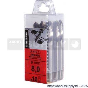 Diager HSS G Pro Grounded staalboor 7.5x74 mm set 10 stuks - S40877754 - afbeelding 2