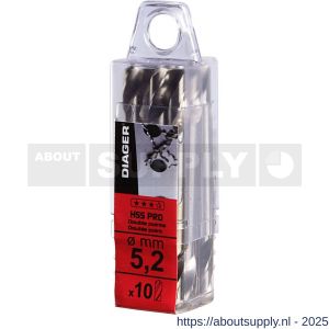 Diager HSS G Pro Grounded staalboor 4.1 mm dubbele punt set 10 stuks - S40877761 - afbeelding 3
