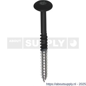 Fisinox kleurkopschroef 4,8x32 mm Torx TX 20 RVS A4 AISI 316 RAL 7021 zwartgrijs - S40883437 - afbeelding 1