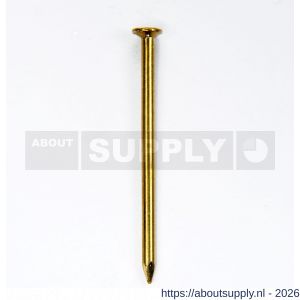 HJZ nagel 1.5x25 mm platte geruite kop messing 1 kg - S40870109 - afbeelding 1