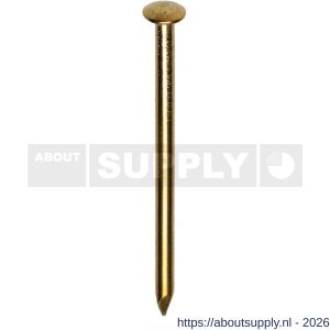 HJZ nagel 1.2x13 mm bombe kop messing 1 kg - S40870025 - afbeelding 1