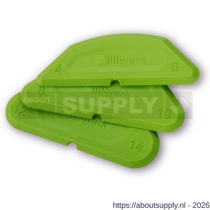 Illbruck AA311 voegen afstrijkspatel kitstrijker set 3 afmetingen - S54025203 - afbeelding 1