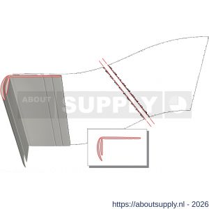 Illbruck grijs hoekprofiel van zacht PVC met PVC slabbefolie 30 cm 25 m - S54025103 - afbeelding 1