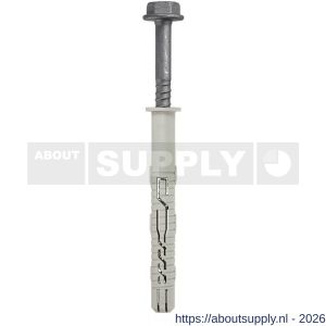 Klimas KPR-FAST-K kozijnplug nylon 14x 80 mm zeskant sleutelwijdte SW 17-Torx TX 50 verzinkt ETA - S40897120 - afbeelding 1