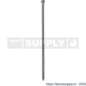 Klimas WKFC houtbouwschroef 8x140 mm cilinderkop Torx TX 40 voldraad verzinkt - S40897400 - afbeelding 1