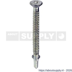 Klimas WSDST vleugelteksschroef 6.3x50 mm verzonken kop Torx TX 30 verzinkt - S40897396 - afbeelding 1