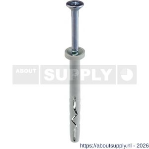 Klimas SMNKC slagplug nylon 5x25 mm cilinderkraag Pozidriv PZ 2 verzinkt - S40897176 - afbeelding 2