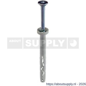 Klimas SMNKC slagplug nylon 5x25 mm cilinderkraag Pozidriv PZ 2 verzinkt - S40897176 - afbeelding 1