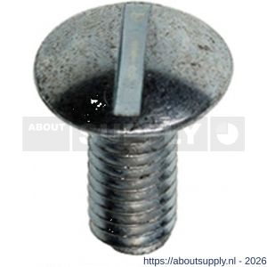 Steelies Ultimate metaalschroef M6x10 mm platte bolkop vertand verzinkt - S40861014 - afbeelding 1